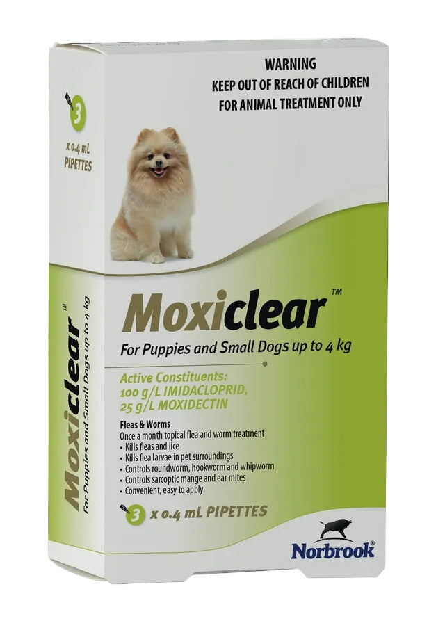 Moxiclear Small Dog & Puppy 0-4kg 3pk