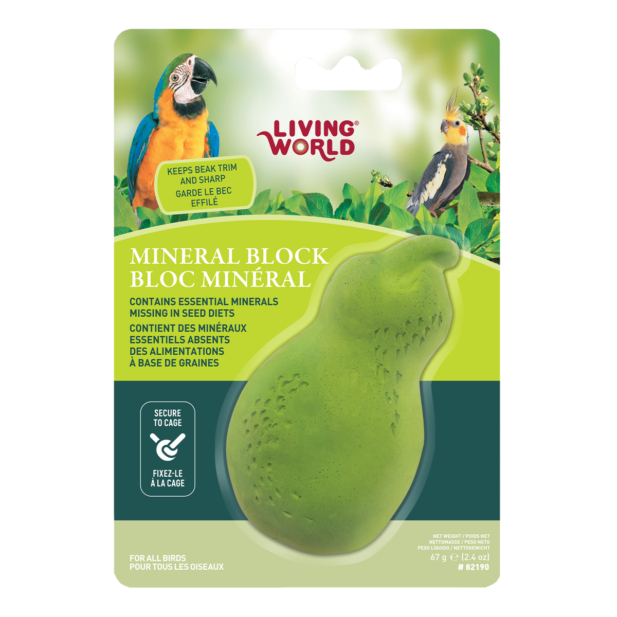 Living World Mineral Block Green Pear