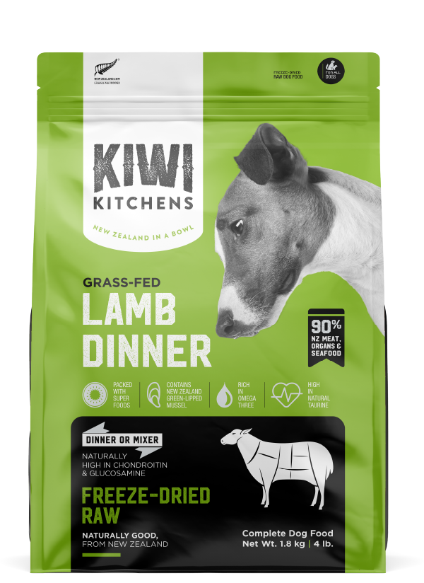 Kiwi Kitchens Freeze-Dried Raw Grass-Fed Lamb Dinner Dog Food
