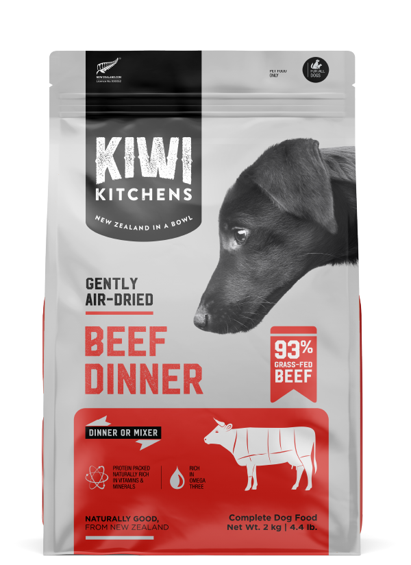 Kiwi Kitchens Gently Air-Dried Grass-Fed Beef Dinner Dog Food