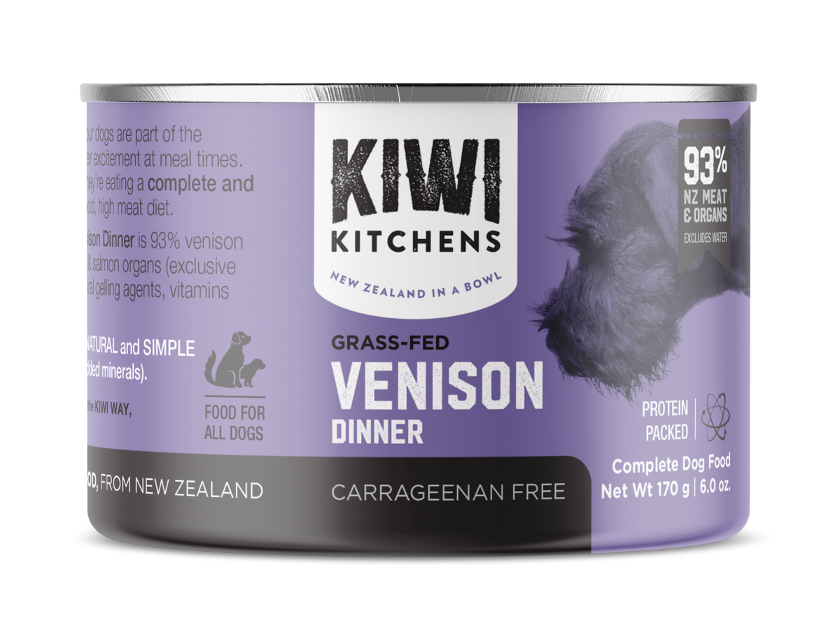 Kiwi Kitchens Grass-Fed Venison Dinner Wet Dog Food