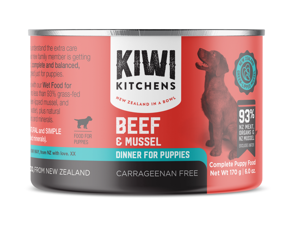 Kiwi Kitchens Grass-Fed Beef & Mussel Dinner for Puppies - Wet