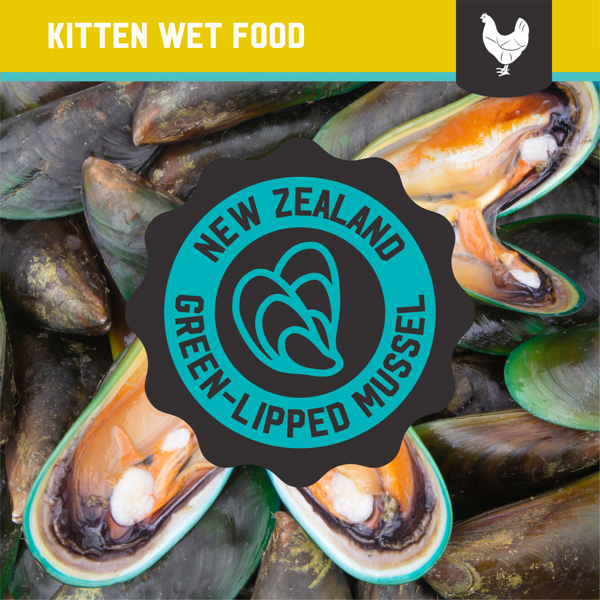 Kiwi Kitchens Barn-Raised Chicken & Mussel Wet Dinner for Kittens