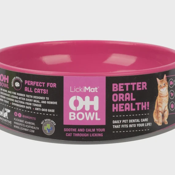 Lickimat OH Bowl Cat Color: Pink
