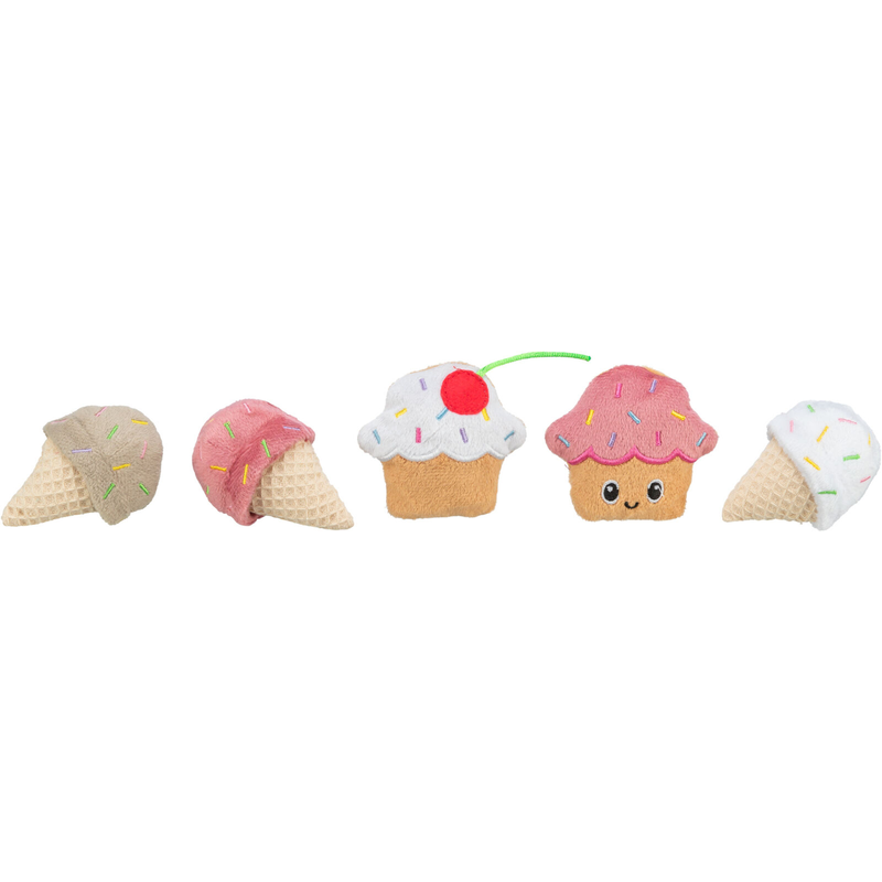 Catnip Ice Cream & Cupcake Assorted 7cm