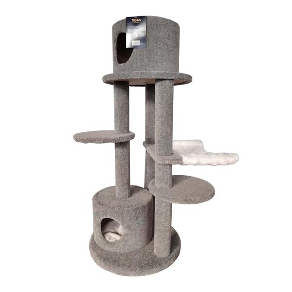 Tigga Carpet Cat Tree Dunedin Grey 58x58x111cm