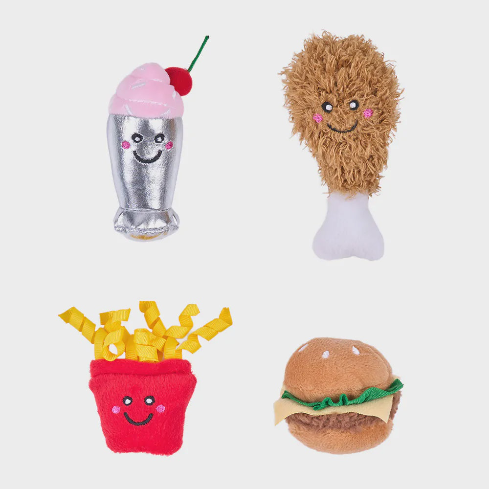 ZippyClaws NomNomz 4-Pack - Fast Foods