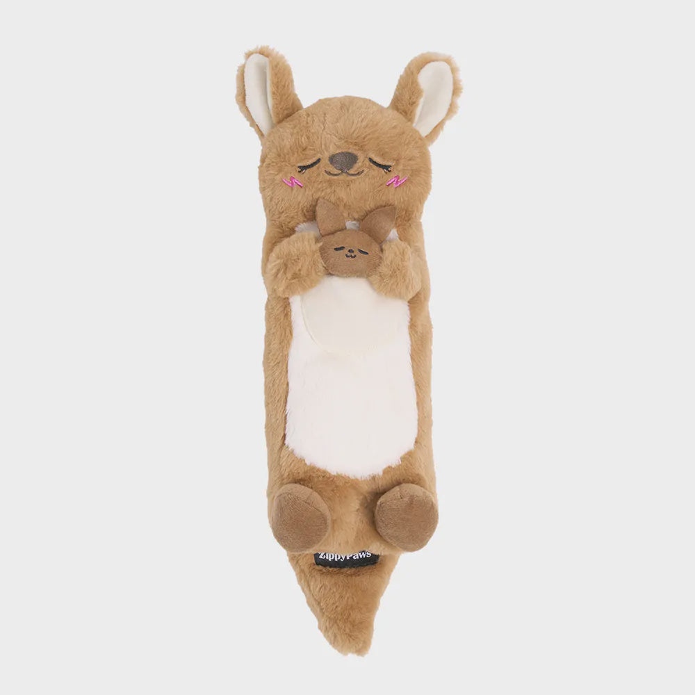 ZippyPaws Snooziez - Kangaroo (Silent Squeaker)