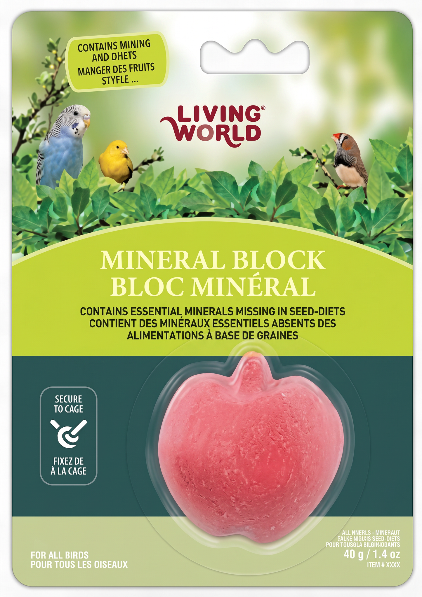 Living World Mineral Block - Apple