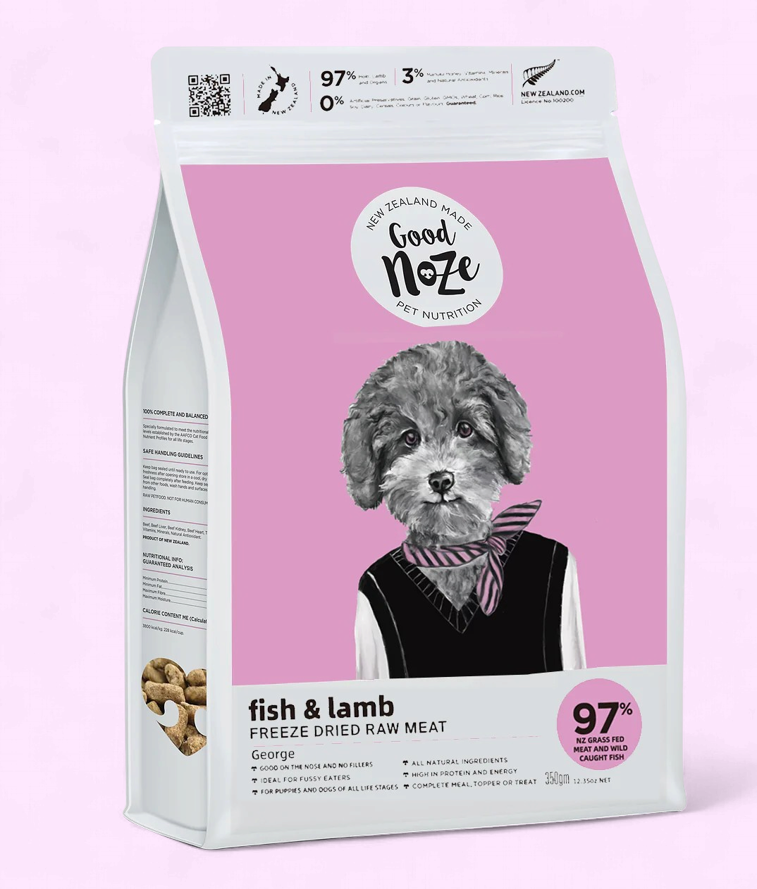 George Fish and Lamb Freeze Dried Dog Food 350g