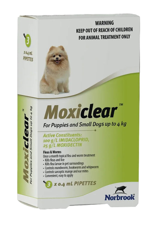 Moxiclear Small Dog & Puppy 0-4kg 3pk
