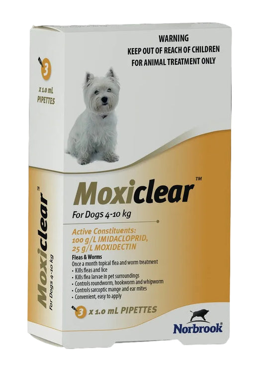 Moxiclear Dog 4-10kg 3pk