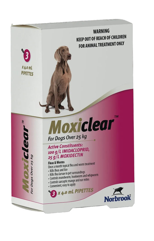 Moxiclear Dog 25kg + 3pk