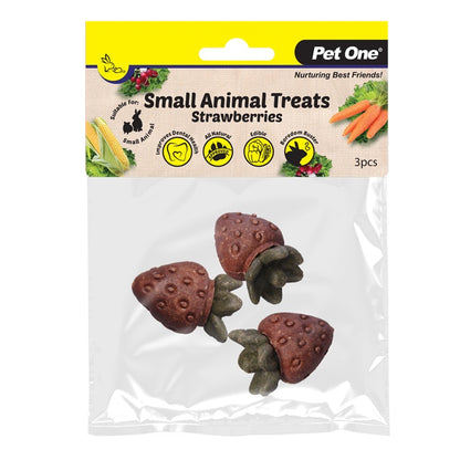 Small Animal Treats - Strawberries 3pc