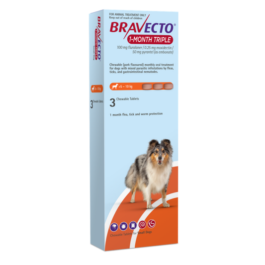 Bravecto 1 Month Triple Chew - 3pk