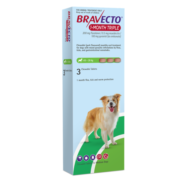 Bravecto 1 Month Triple Chew - 3pk