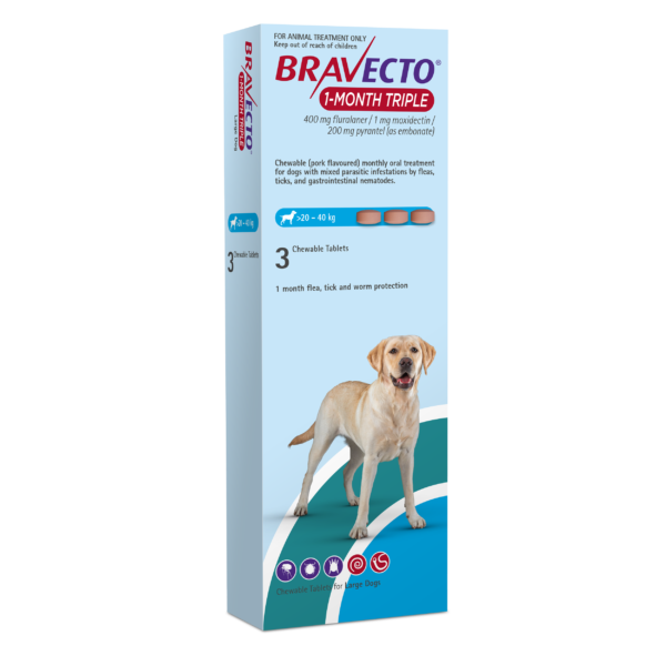 Bravecto 1 Month Triple Chew - 3pk