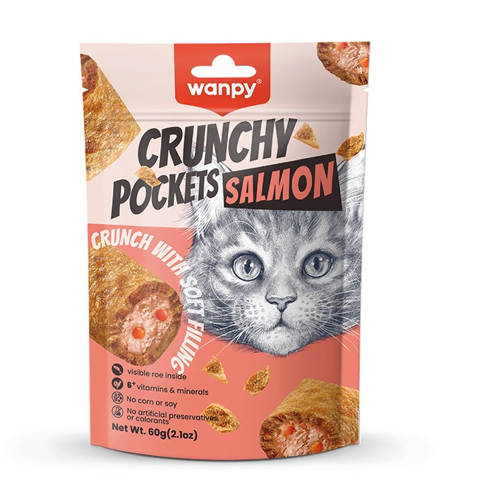 Wanpy Crunchy Pocket Salmon & Roe Recipe - 60g