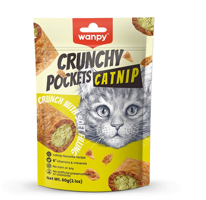 Wanpy Crunchy Pocket Catnip & Chicken Recipe - 60g