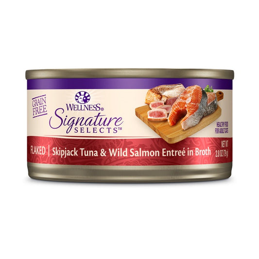 Wellness CORE Flaked Skipjack Tuna & Wild Salmon Entree in broth