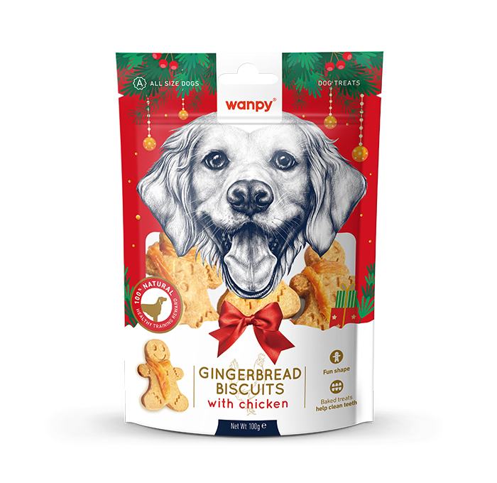 Wanpy Gingerbread Biscuits with Chicken – 100g