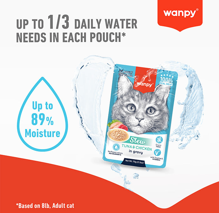 Wanpy Cat Pouch 70g Tuna and Chicken Stew