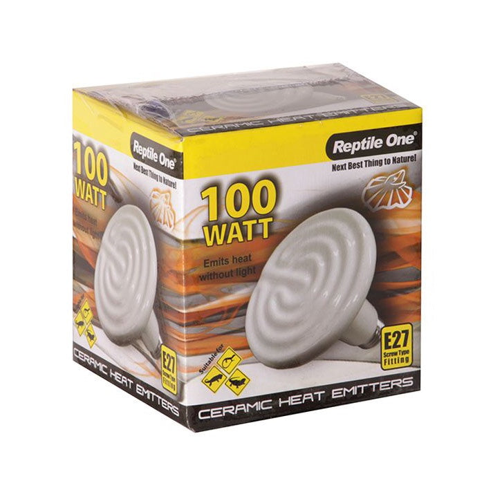 Reptile One Heat Lamp Ceramic 100W E27 Screw Fitting
