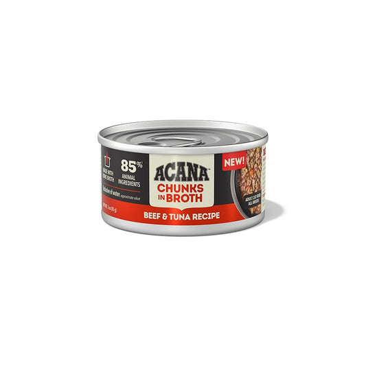 ACANA Chunks in Broth Beef & Tuna Recipe - Wet Cat Food