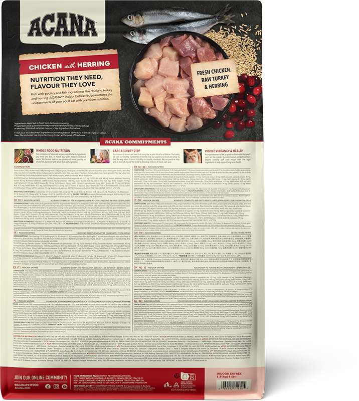 Acana Indoor Entree Cat 1.8kg