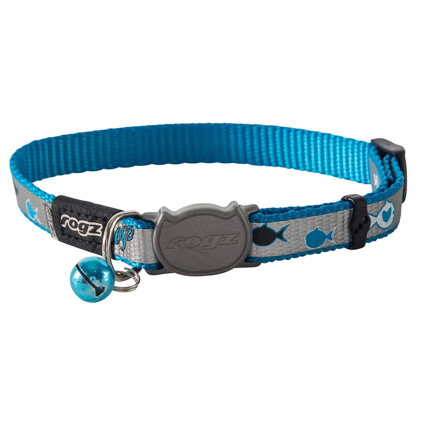 Rogz Reflectocat Cat Collar - Blue Fish