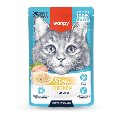 Wanpy Cat Pouch 70g Chicken Stew