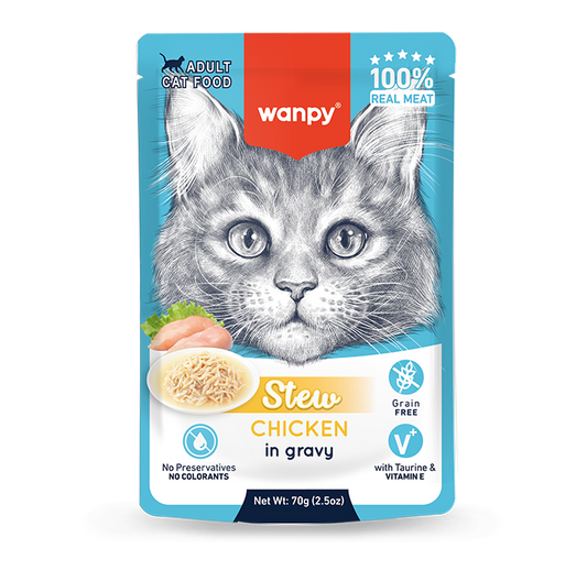 Wanpy Cat Pouch 70g Chicken Stew