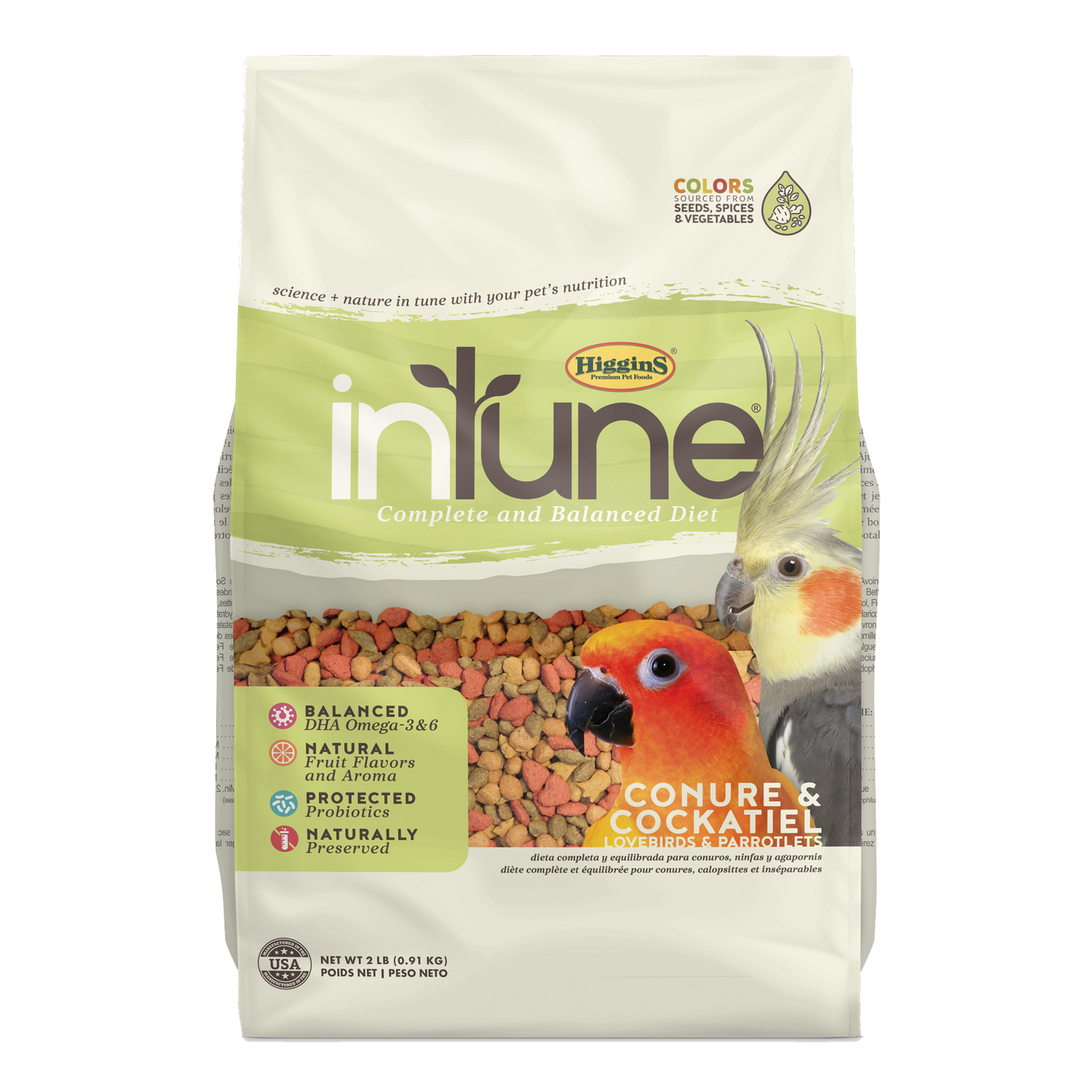 Intune Natural - Conure &Cockatiel Pellets 908g