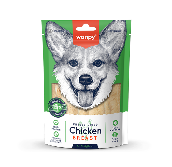 Wanpy Freeze Dried Chicken Breast Dog Treat 40g