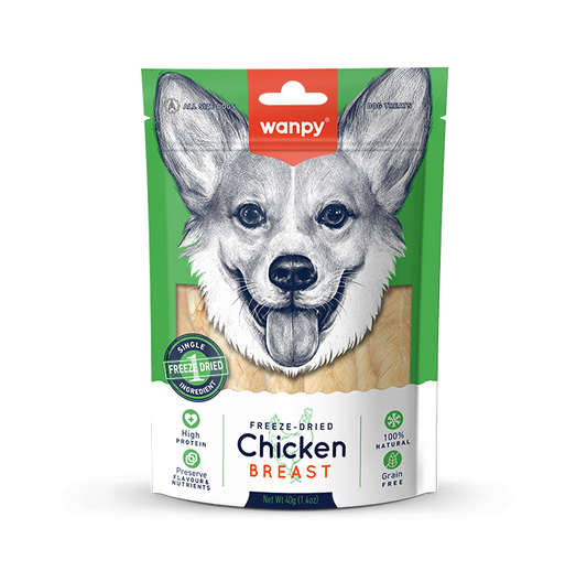 Wanpy Freeze Dried Chicken Breast Dog Treat 40g