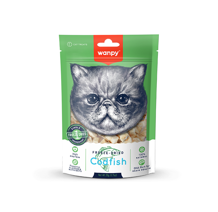 Wanpy Freeze Dried Codfish Cat Treat 20g