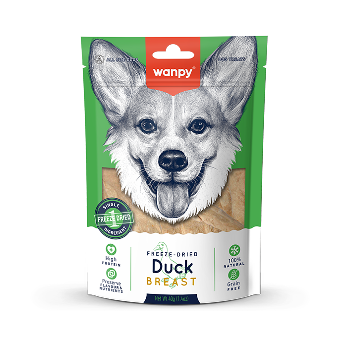 Wanpy Freeze Dried Duck Breast Dog Treat 40g