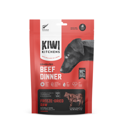 Kiwi Kitchens Freeze-Dried Raw Grass-Fed Beef Dinner Dog Food