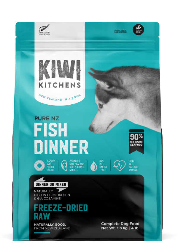 Kiwi Kitchens Freeze-Dried Raw Fish Dinner Dog Food
