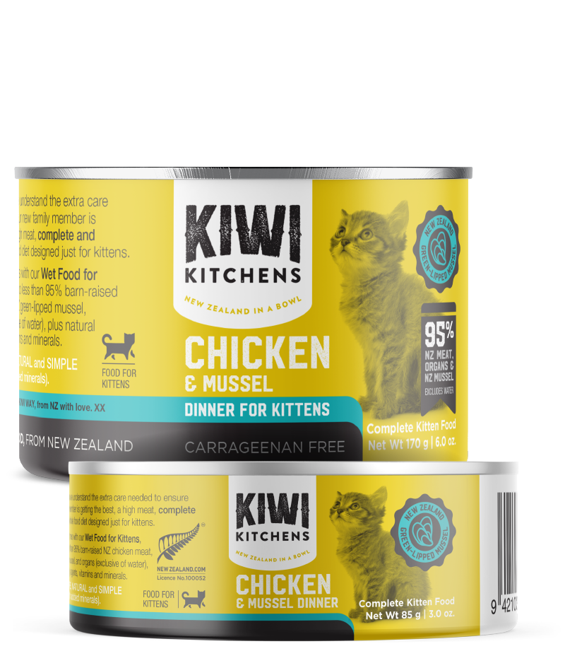 Kiwi Kitchens Barn-Raised Chicken & Mussel Wet Dinner for Kittens