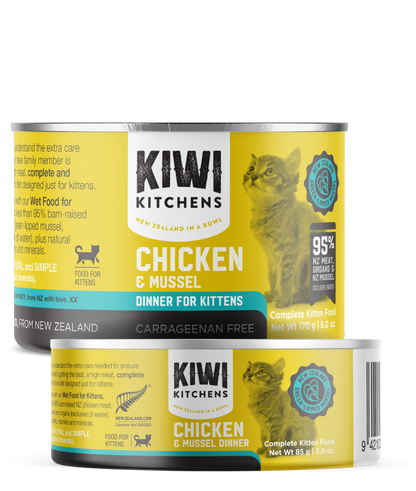 Kiwi Kitchens Barn-Raised Chicken & Mussel Wet Dinner for Kittens