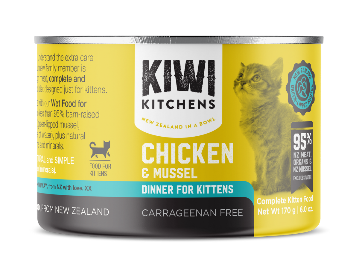 Kiwi Kitchens Barn-Raised Chicken & Mussel Wet Dinner for Kittens