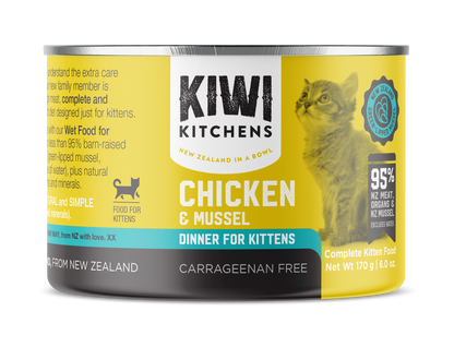 Kiwi Kitchens Barn-Raised Chicken & Mussel Wet Dinner for Kittens