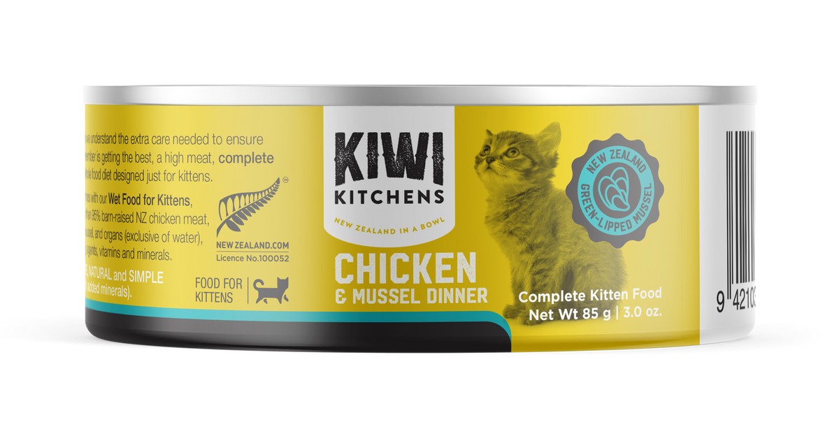 Kiwi Kitchens Barn-Raised Chicken & Mussel Wet Dinner for Kittens