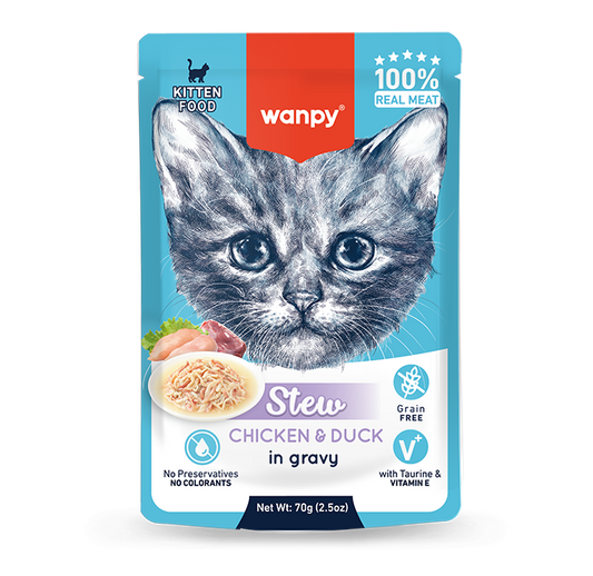 Wanpy Stew Chicken & Duck for Kittens