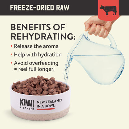 Kiwi Kitchens Freeze-Dried Raw Grass-Fed Beef Dinner Dog Food