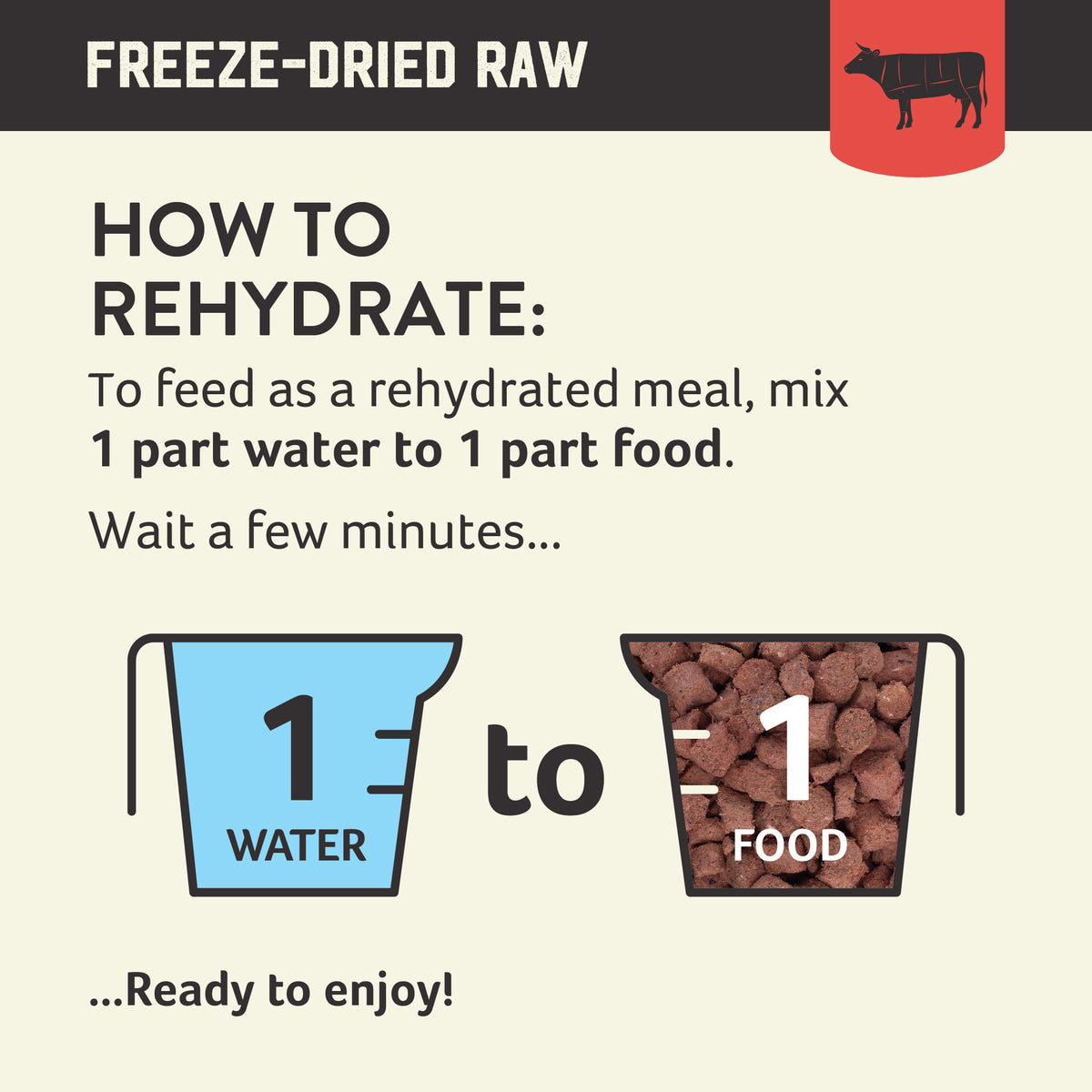 Kiwi Kitchens Freeze-Dried Raw Grass-Fed Beef Dinner Dog Food