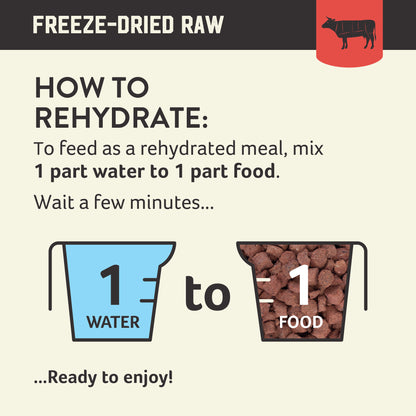 Kiwi Kitchens Freeze-Dried Raw Grass-Fed Beef Dinner Dog Food