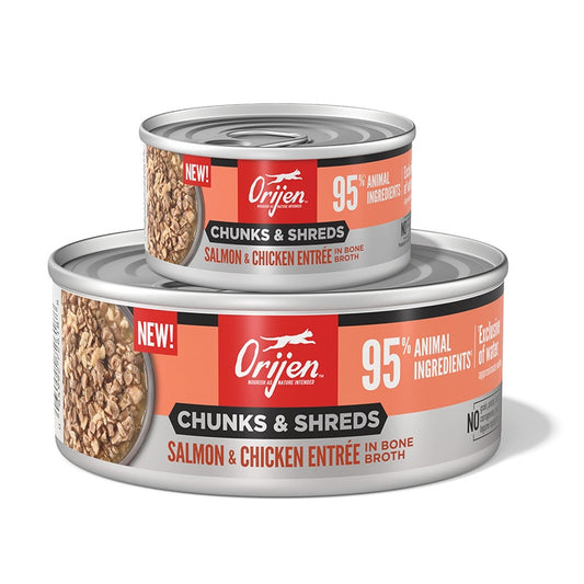 ORIJEN Chunks & Shreds, Salmon & Chicken Entrée - Wet Cat Food
