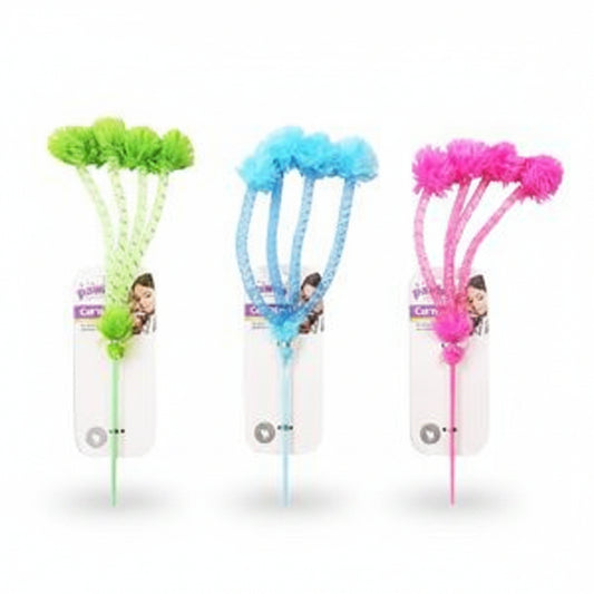 Pawise Cat Wand with Pom Poms